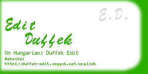 edit duffek business card
